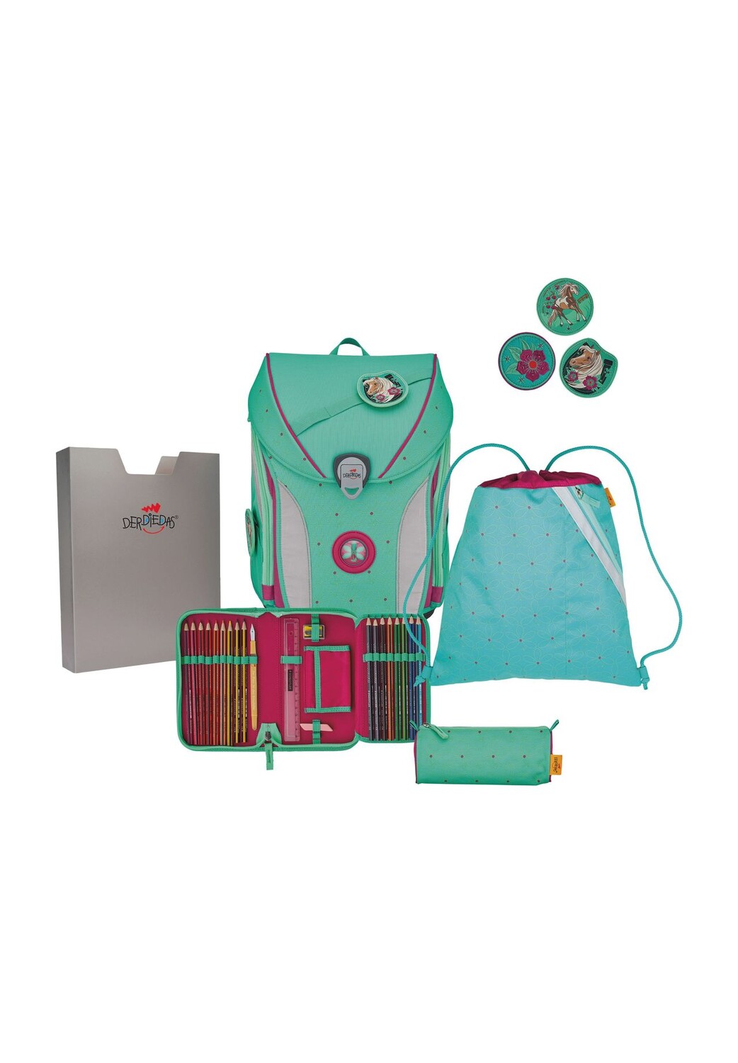 Набор школьных сумок, 6 предметов DerDieDas, цвет Pepermint Pony
Набор школьных сумок, 6 предметов DerDieDas, цвет Pepermint Pony