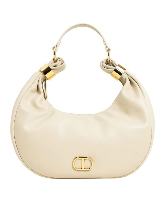 Бежевая сумка-хобо с металлическими кольцами Twinset, бежевый
Бежевая сумка-хобо с металлическими кольцами Twinset, бежевый