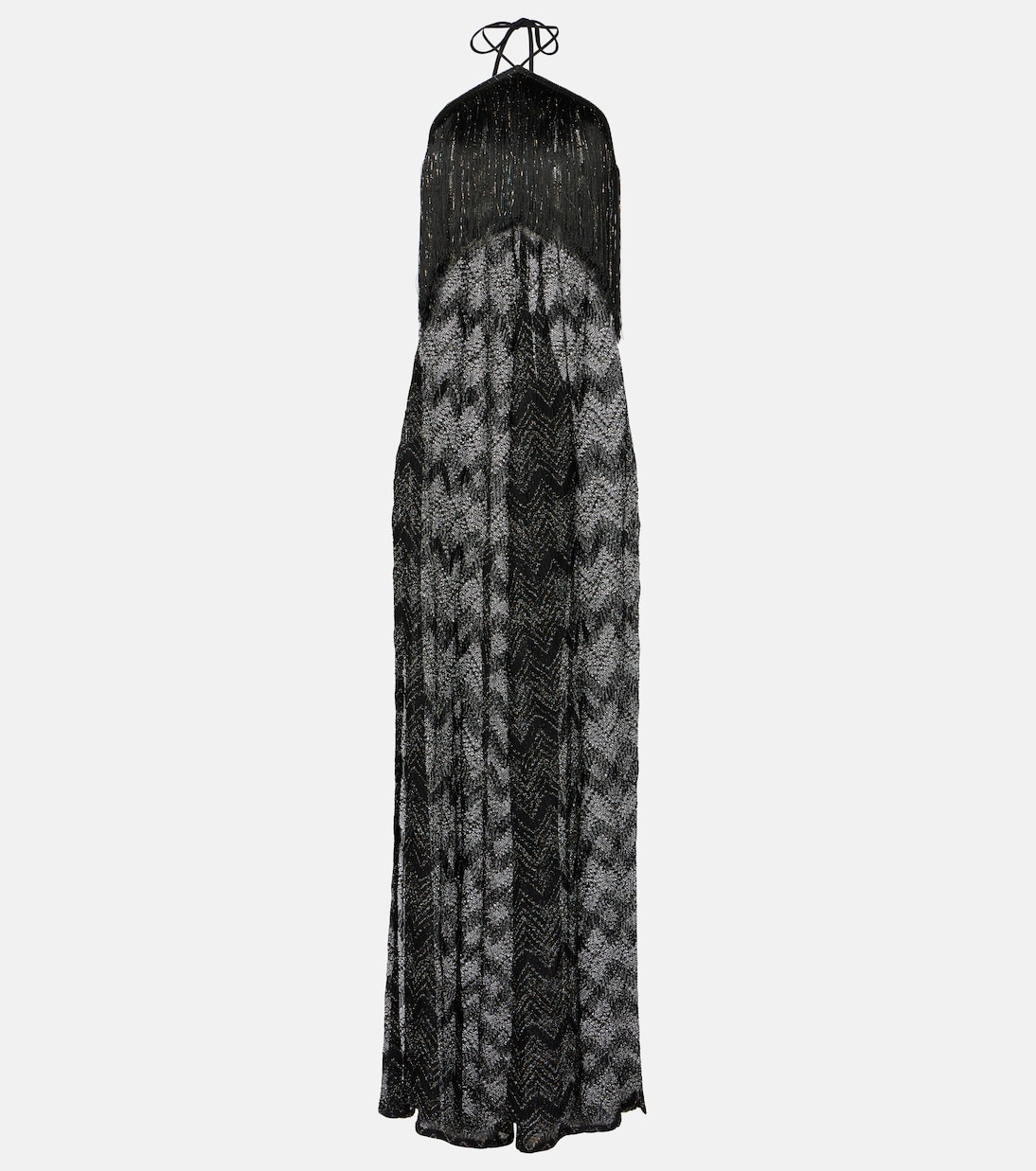 Комбинезон с зигзагообразной бахромой из ламе Missoni, Black w/ Multi Lame
Комбинезон с зигзагообразной бахромой из ламе Missoni, Black w/ Multi Lame
