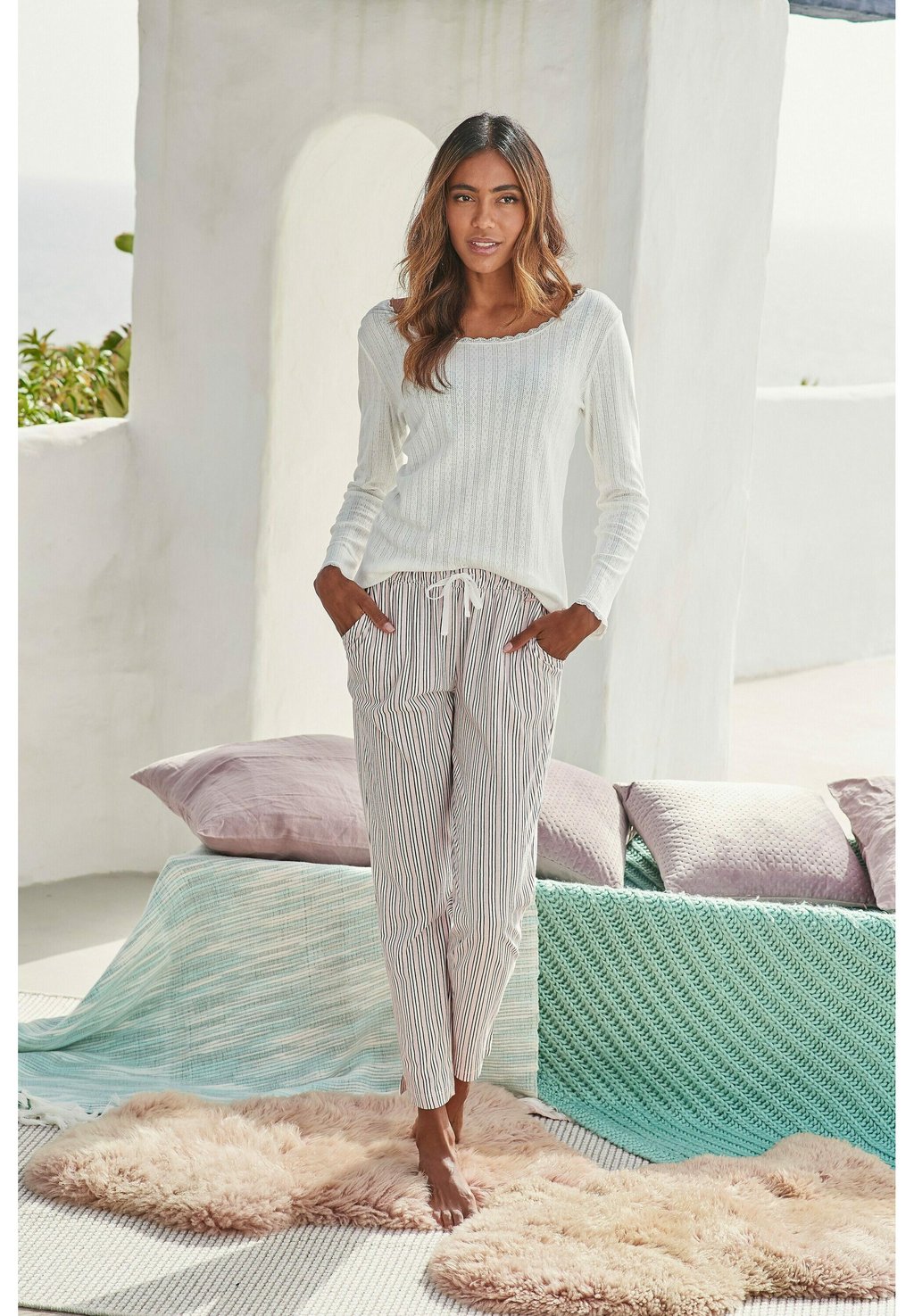 Пижамная рубашка s.Oliver, слоновая кость
Пижамная рубашка s.Oliver, слоновая кость