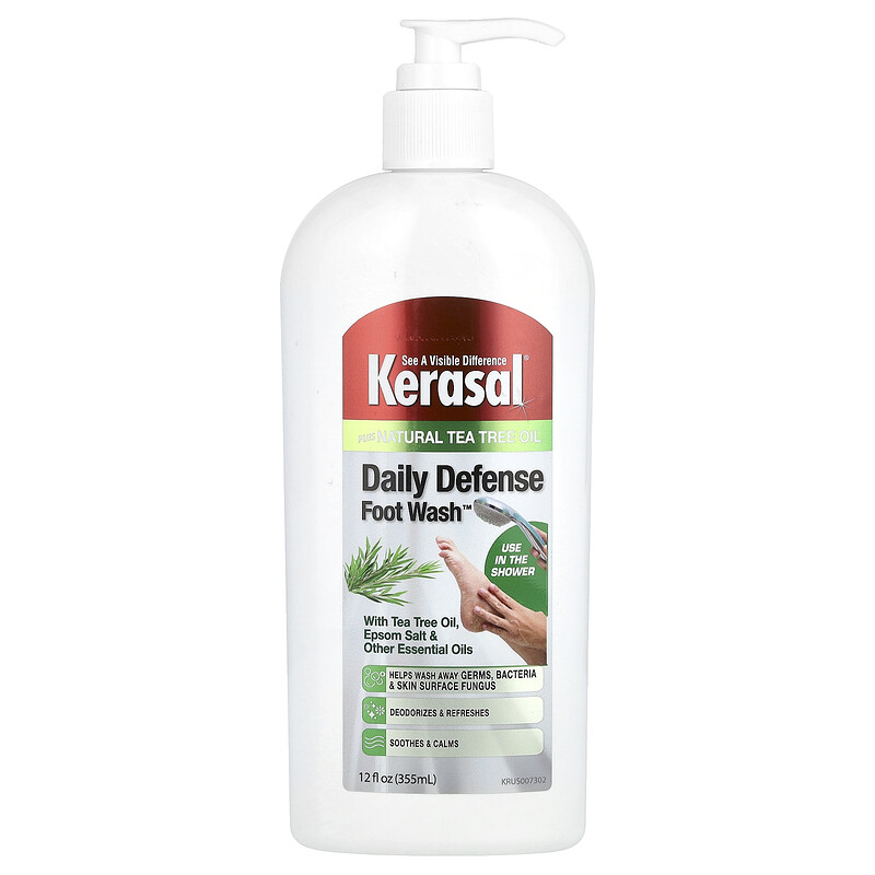 Kerasal, Daily Defense Foot Wash , с маслом чайного дерева, английской солью и другими эфирными маслами, 355 мл (12 жидк. унц.)
Kerasal, Daily Defense Foot Wash , с маслом чайного дерева, английской солью и другими эфирными маслами, 355 мл (12 жидк. унц.)