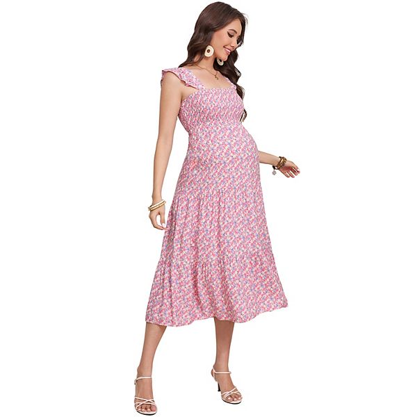 Женское повседневное платье миди с рюшами на бретелях Seoria, Pink Flower
Женское повседневное платье миди с рюшами на бретелях Seoria, Pink Flower