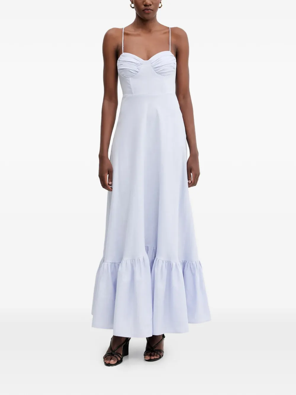 Макси-платье с оборками Bardot, синий
Макси-платье с оборками Bardot, синий