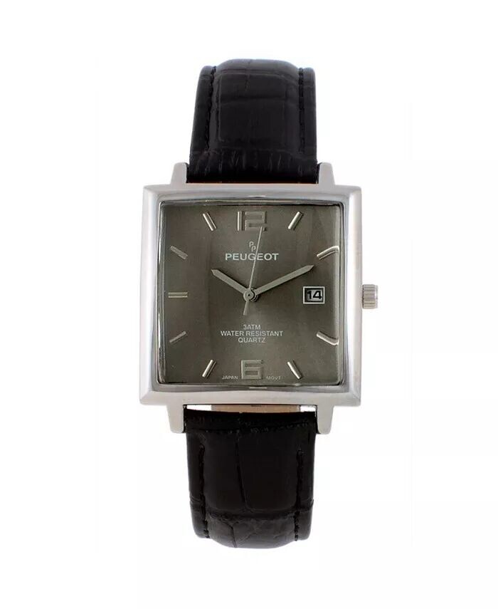 Мужские часы с квадратным серым циферблатом, 35 мм, с черным кожаным ремешком Peugeot, серый
Мужские часы с квадратным серым циферблатом, 35 мм, с черным кожаным ремешком Peugeot, серый
