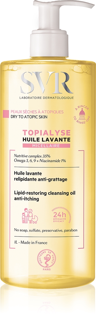 Очищающее мицеллярное средство Topialyse для сухой и атопической кожи Svr, 1000 мл
Очищающее мицеллярное средство Topialyse для сухой и атопической кожи Svr, 1000 мл