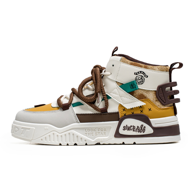 PNKE Скользоустойчивые высокие скейтерские кроссовки мужские бежево-коричневые, цвет Beige Brown
PNKE Скользоустойчивые высокие скейтерские кроссовки мужские бежево-коричневые, цвет Beige Brown