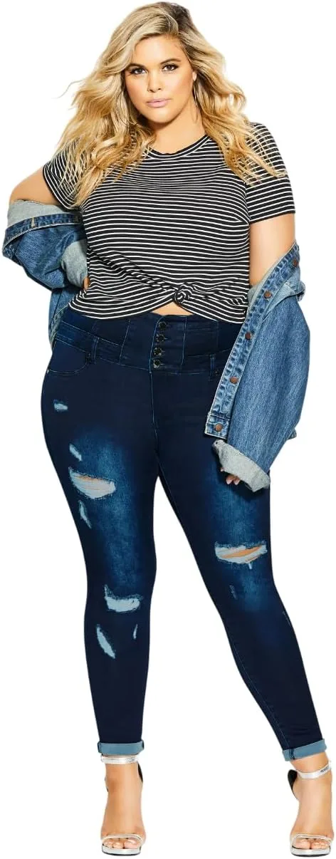 City Chic женские джинсы плюс сайз Asha Rip Corset
City Chic женские джинсы плюс сайз Asha Rip Corset