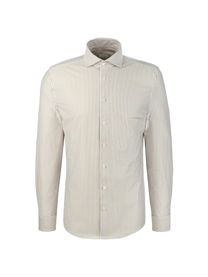 Seidensticker Приталенная трикотажная рубашка бежевого цвета
Seidensticker Приталенная трикотажная рубашка бежевого цвета