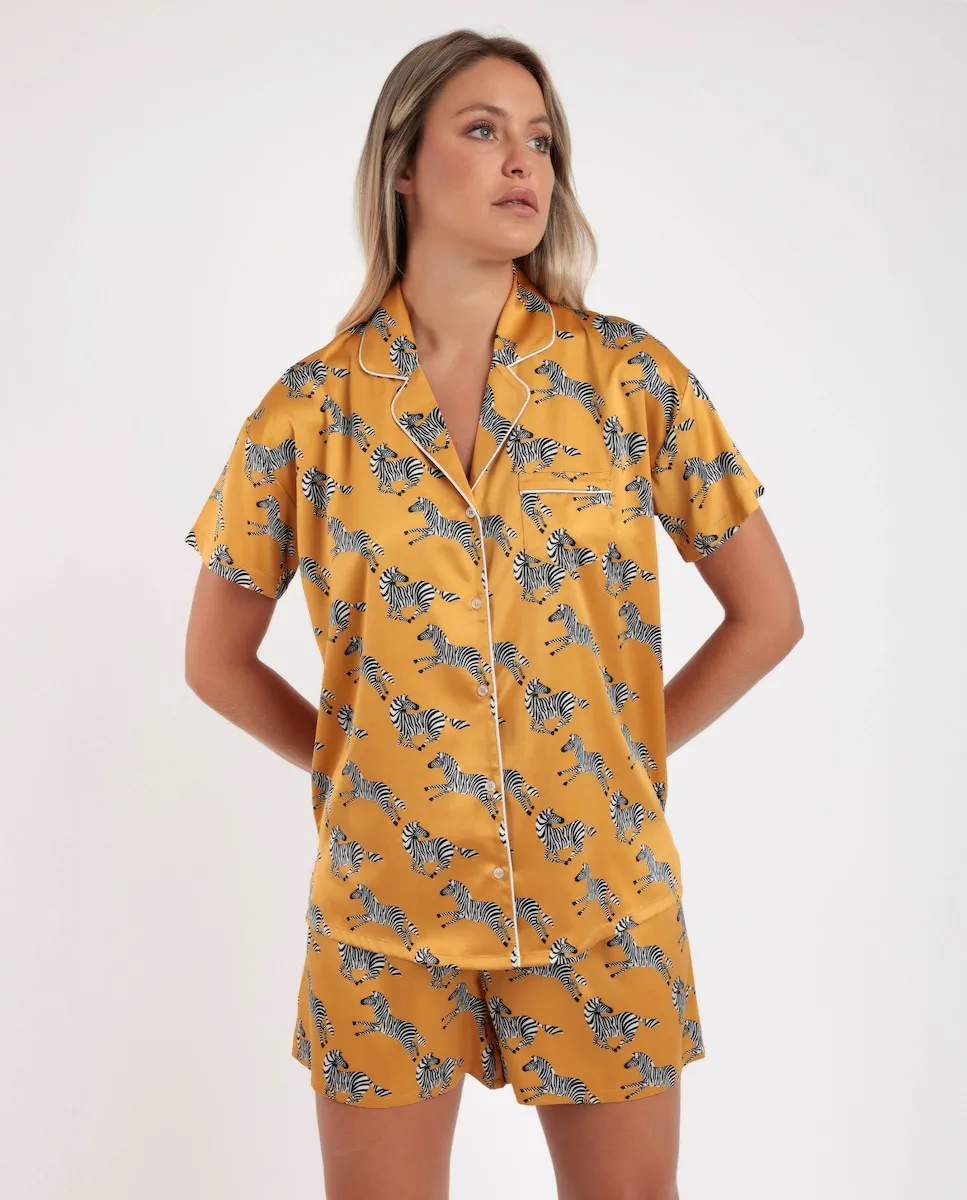 Женская короткая открытая пижама из атласной ткани горчичного цвета Admas, горчичный
Женская короткая открытая пижама из атласной ткани горчичного цвета Admas, горчичный