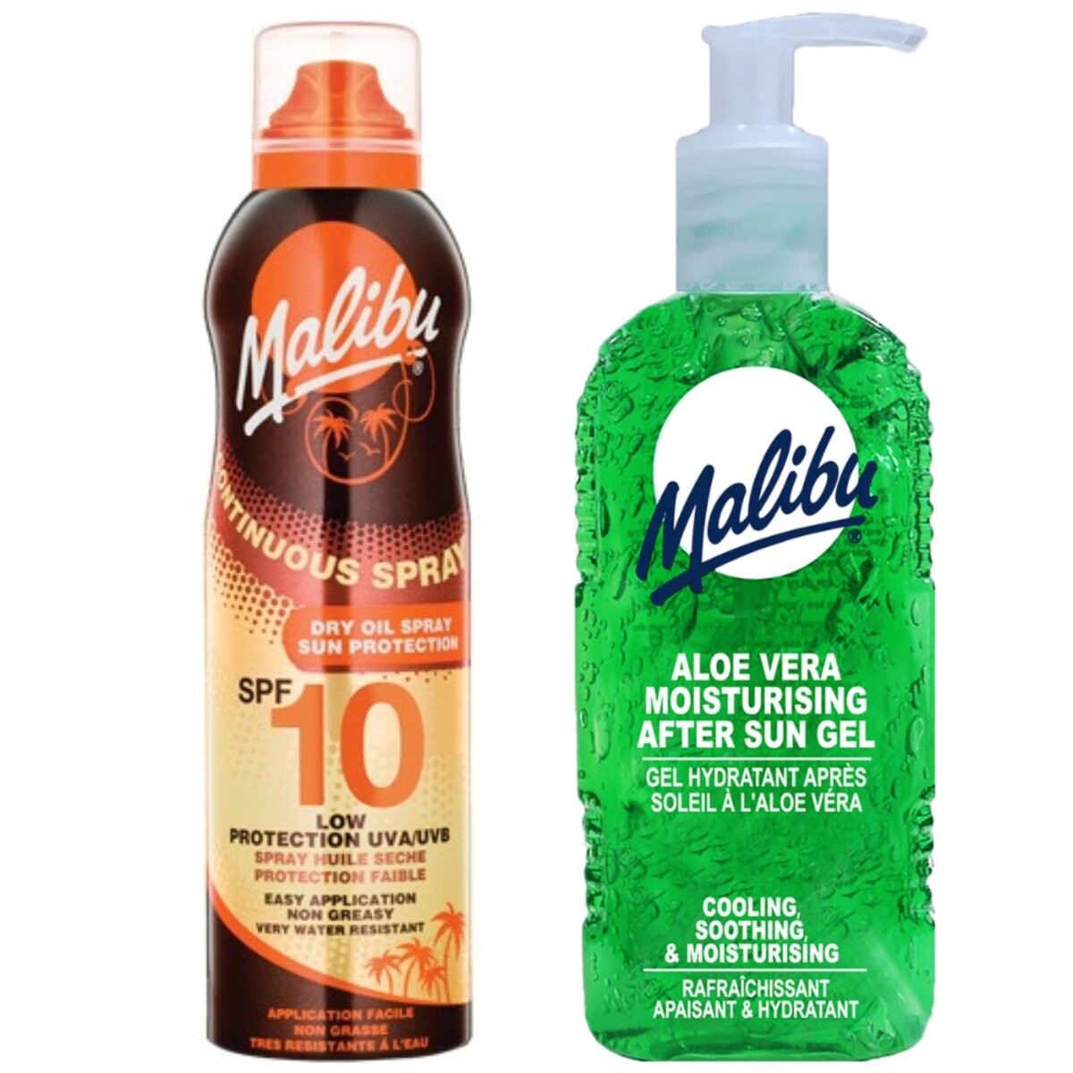 Сухое масло Malibu спрей SPF10 175 мл + гель после загара с алоэ 200 мл
Сухое масло Malibu спрей SPF10 175 мл + гель после загара с алоэ 200 мл