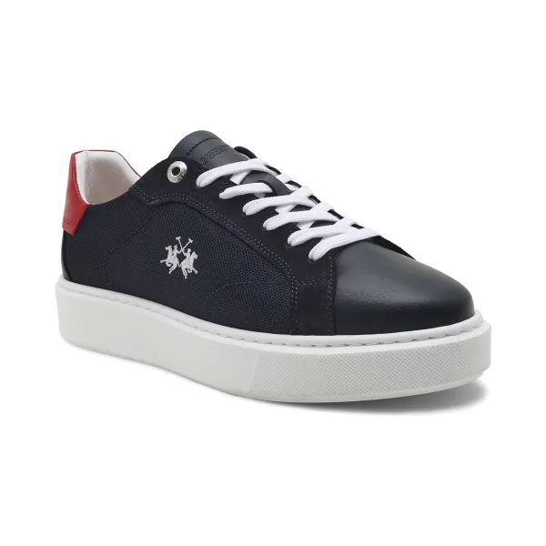 Кроссовки с добавлением кожи La Martina, синий
Кроссовки с добавлением кожи La Martina, синий