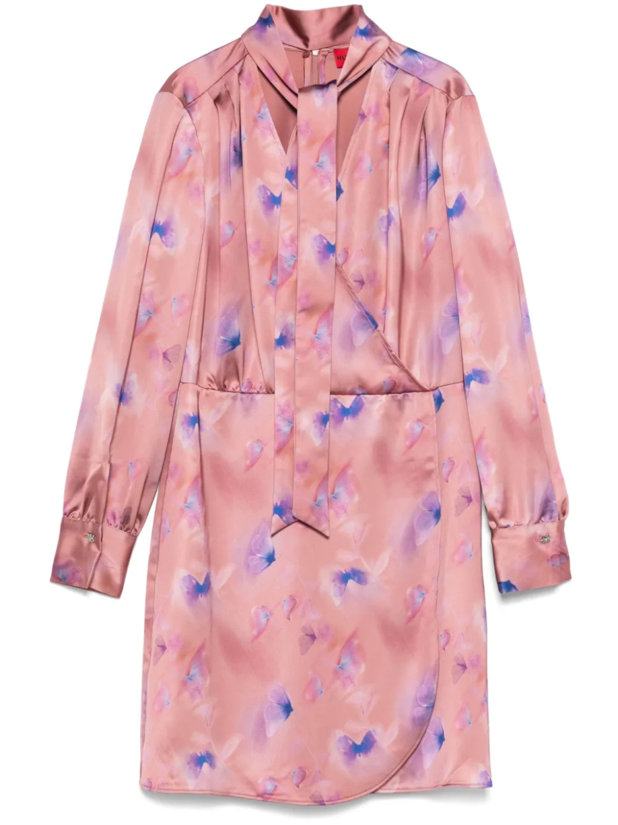 Мини-платье HUGO с принтом бабочек, розовый 
Мини-платье HUGO с принтом бабочек, розовый