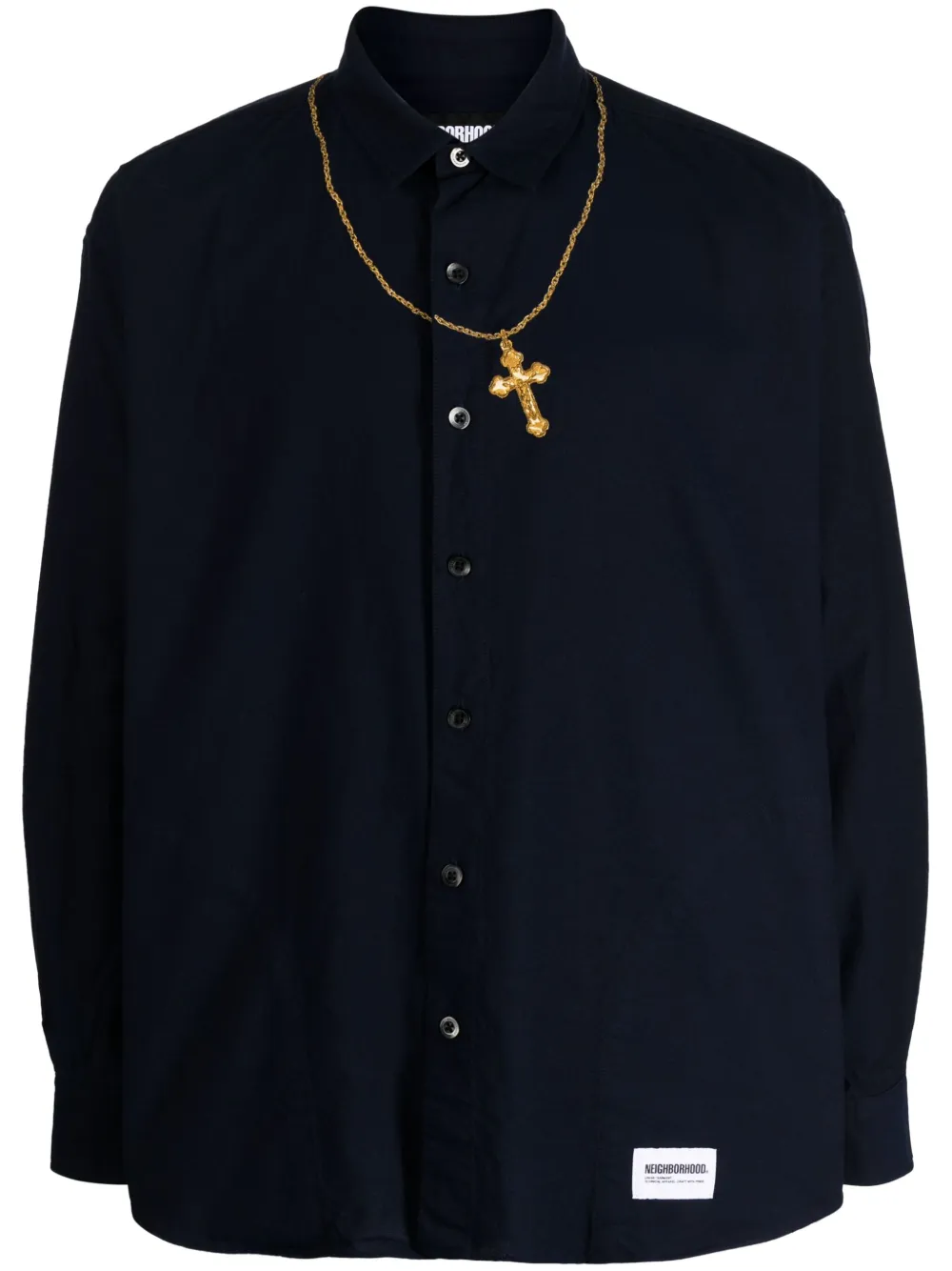 Рубашка с вышивкой Neighborhood, синий
Рубашка с вышивкой Neighborhood, синий