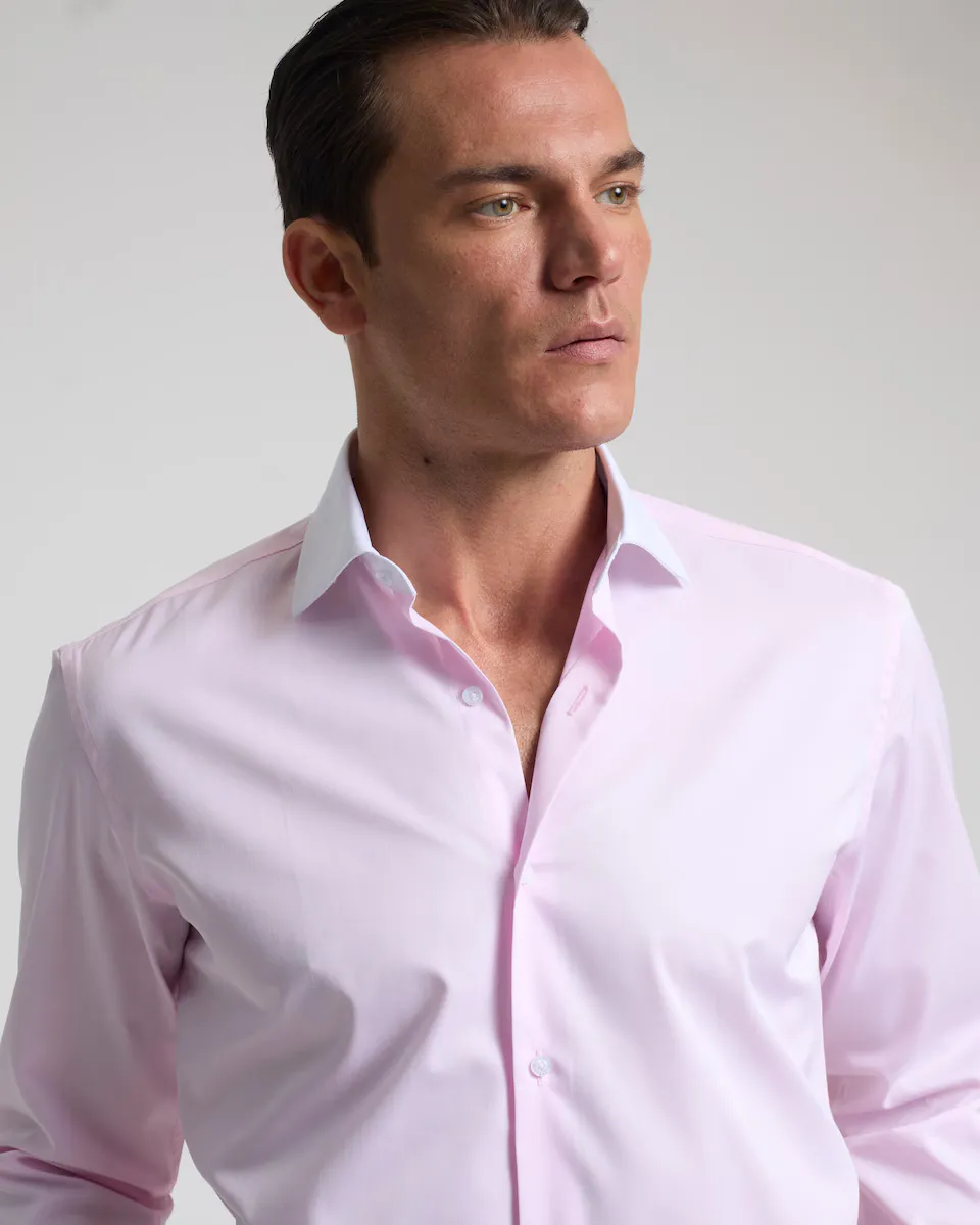 Мужская рубашка из розового поплина классического кроя PuroEgo, розовый
Мужская рубашка из розового поплина классического кроя PuroEgo, розовый