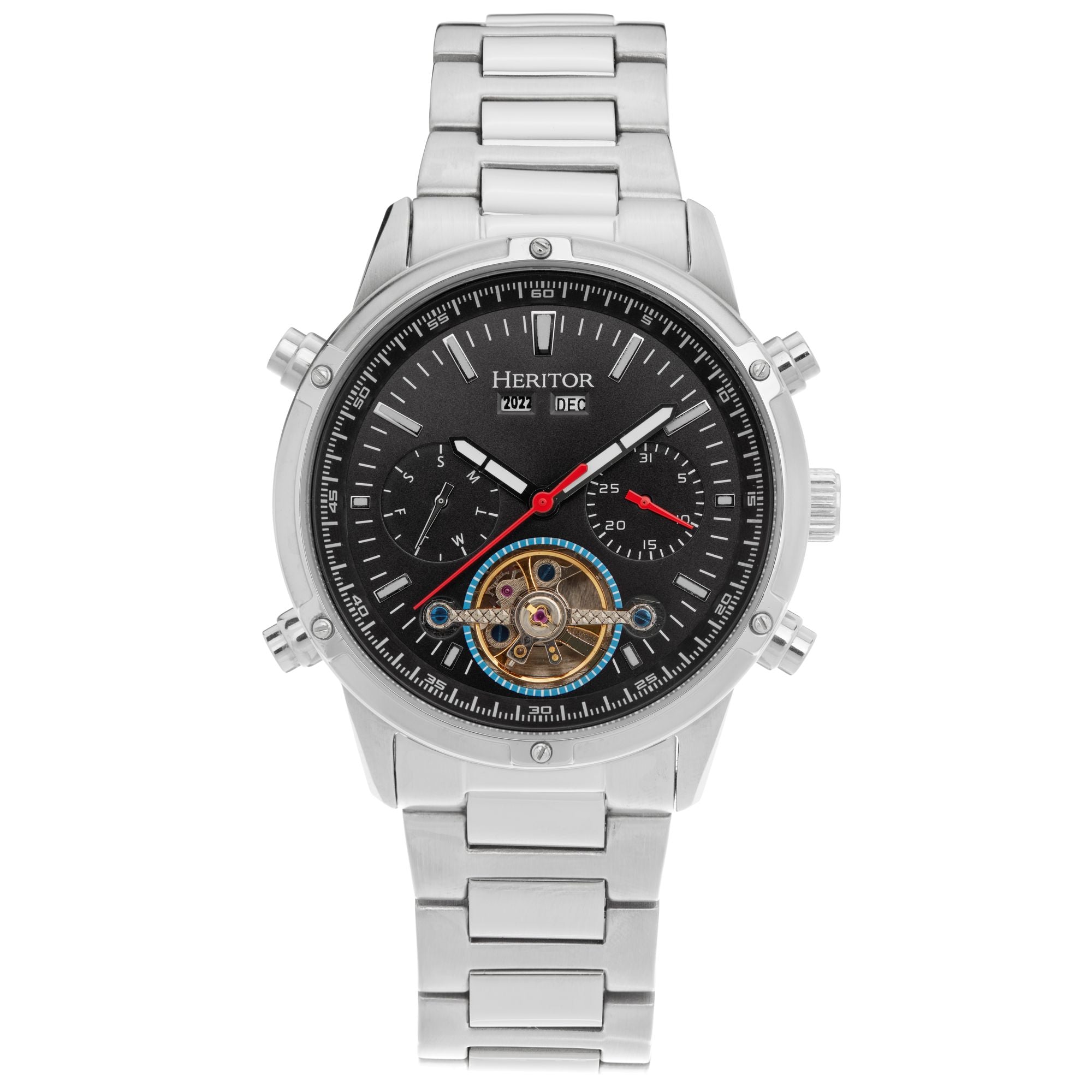 Часы Heritor Automatic Wilhelm Semi-Skeleton с браслетом и указателем дня недели и даты - серебристо-черные
Часы Heritor Automatic Wilhelm Semi-Skeleton с браслетом и указателем дня недели и даты - серебристо-черные
