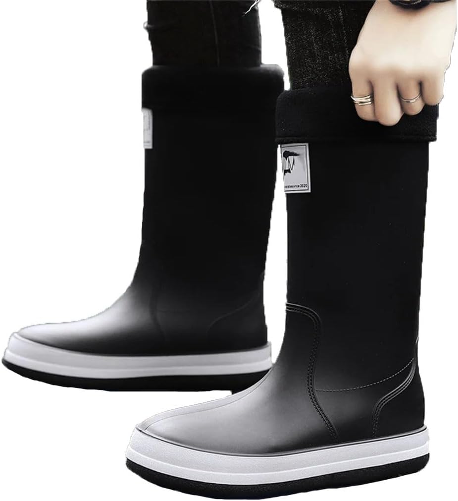 Мужские высокие резиновые сапоги для улицы, непромокаемые с мягкой подошвой и противоскользящей поверхностью для работы на улице Generic, черный
Мужские высокие резиновые сапоги для улицы, непромокаемые с мягкой подошвой и противоскользящей поверхностью для работы на улице Generic, черный