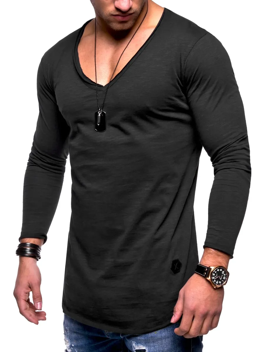 Рубашка behype с длинными рукавами "NUKE L/S" и V-образным вырезом, черный
Рубашка behype с длинными рукавами "NUKE L/S" и V-образным вырезом, черный