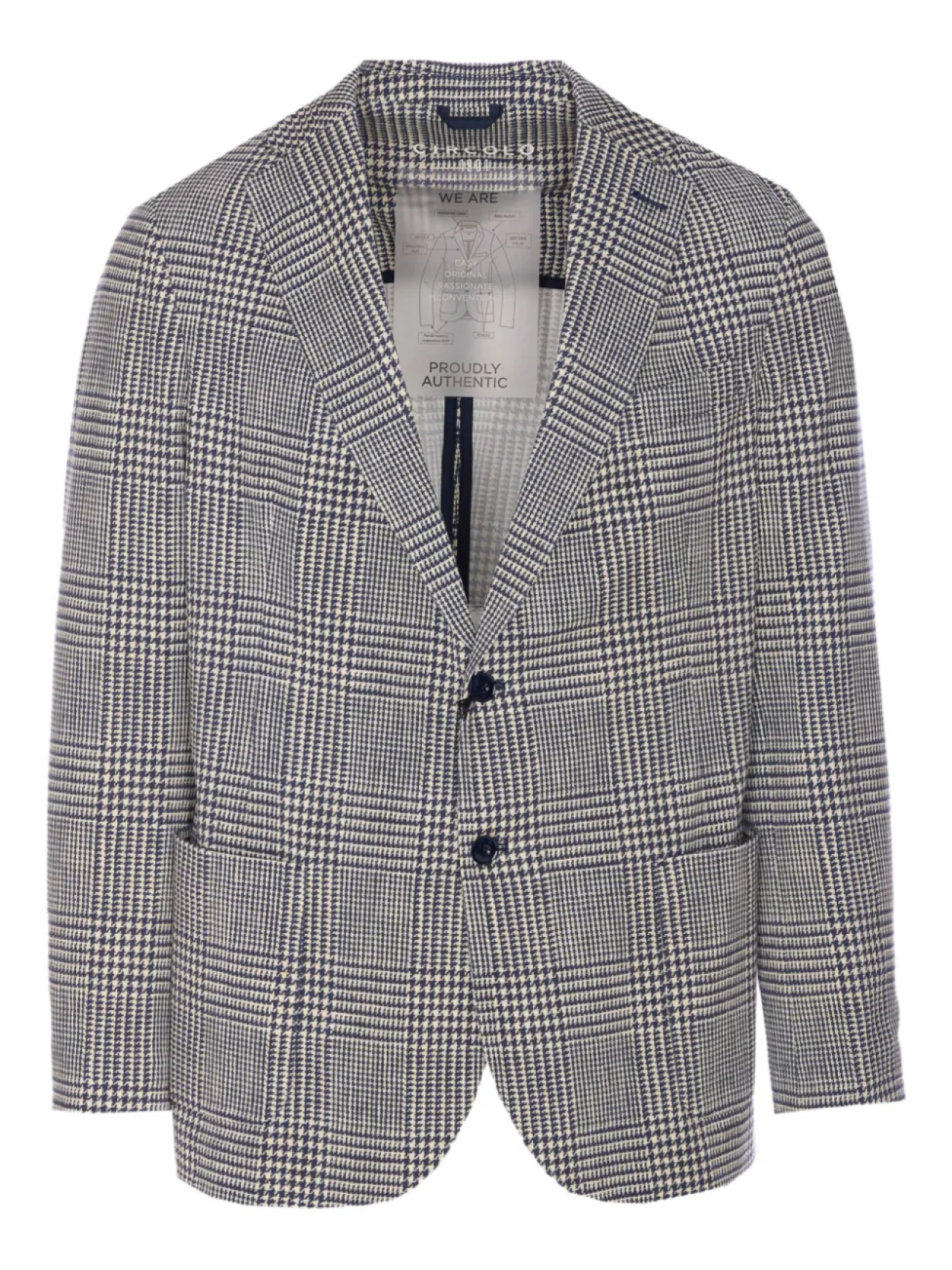 Клетчатый блейзер Circolo 1901, серый 
Клетчатый блейзер Circolo 1901, серый