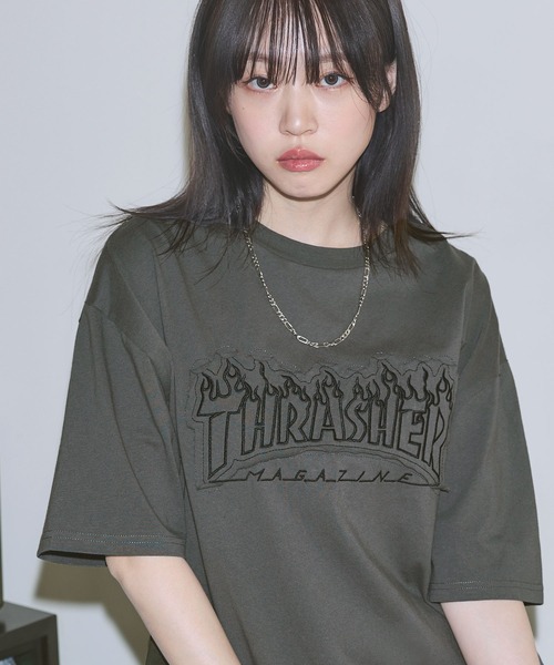 Футболка с коротким рукавом, бренд THRASHER x MSG, Special Edition, силуэт Box, логотип в стиле пэчворк, унисекс
Футболка с коротким рукавом, бренд THRASHER x MSG, Special Edition, силуэт Box, логотип в стиле пэчворк, унисекс