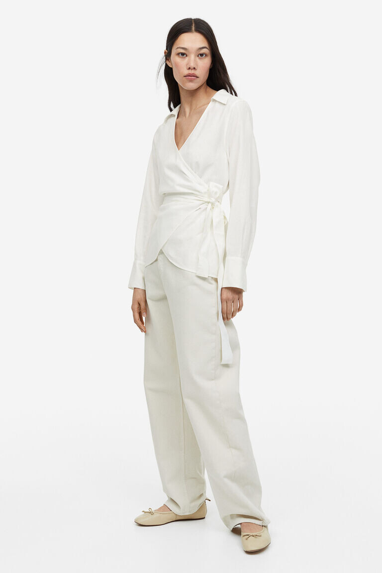 Блузка из льна H&M, белый
Блузка из льна H&M, белый