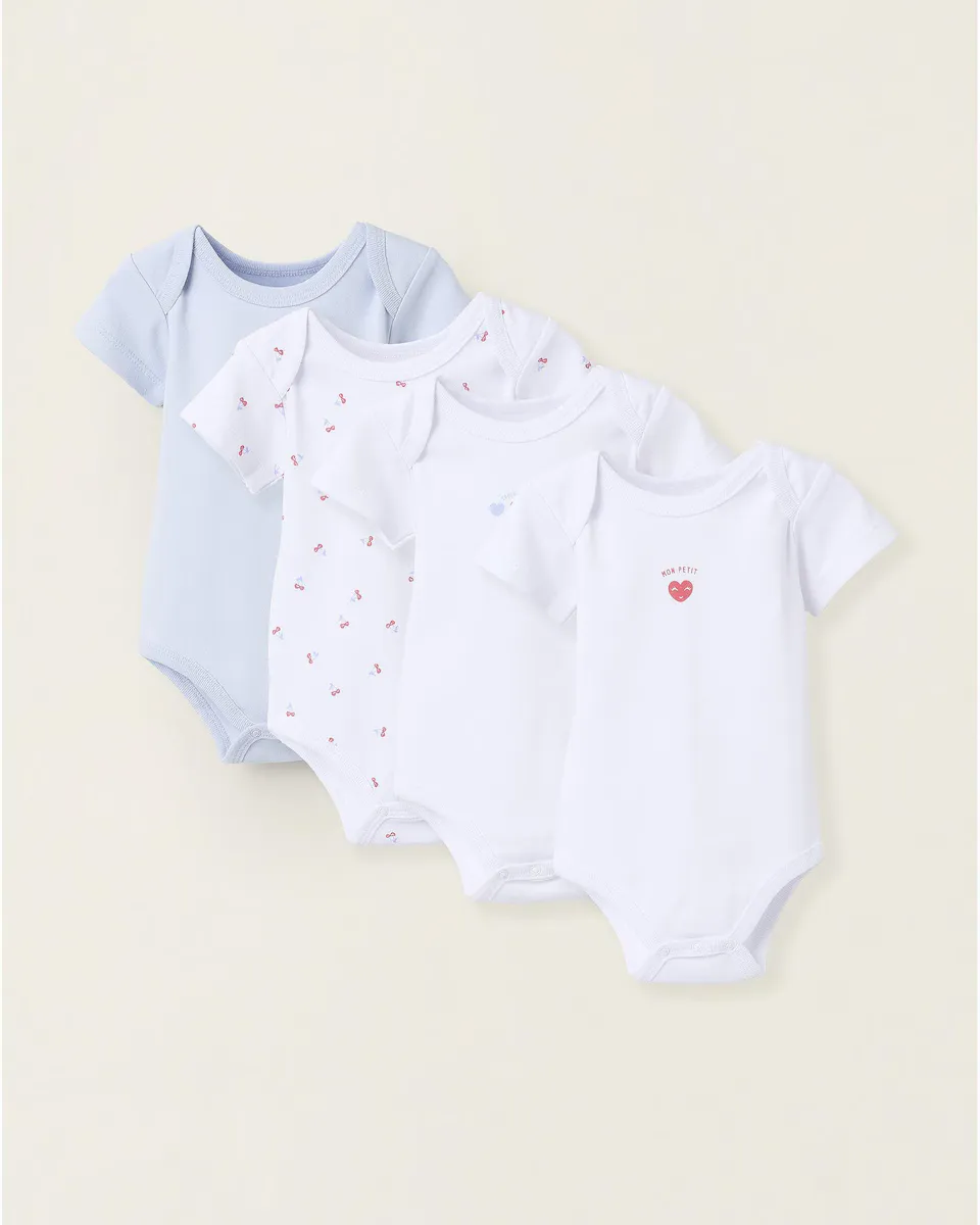 Набор из 4 боди с короткими рукавами и скрещенными плечами для малышки Zippy, многоцветный
Набор из 4 боди с короткими рукавами и скрещенными плечами для малышки Zippy, многоцветный