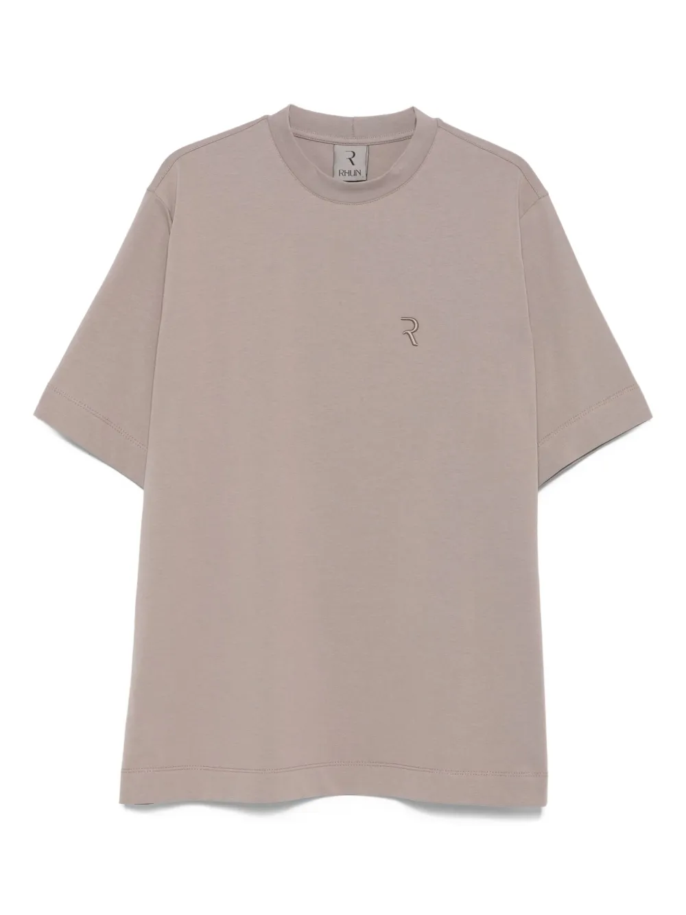 Хлопковая футболка с вышитым логотипом Rhun, серый
Хлопковая футболка с вышитым логотипом Rhun, серый