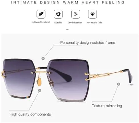 Классические женские солнцезащитные очки без оправы квадратной формы 2027 года с градиентным переходом цвета и защитой от УФ-излучения UV400 MTZJH, Blue Gradient
Классические женские солнцезащитные очки без оправы квадратной формы 2027 года с градиентным переходом цвета и защитой от УФ-излучения UV400 MTZJH, Blue Gradient