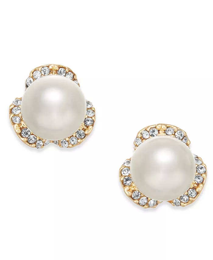 Серьги-гвоздики с паве золотистого оттенка и искусственным жемчугом Charter Club, золотой
Серьги-гвоздики с паве золотистого оттенка и искусственным жемчугом Charter Club, золотой