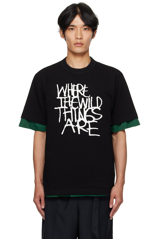 Футболка «Там, где живут чудовища» Sacai, черный
Футболка «Там, где живут чудовища» Sacai, черный