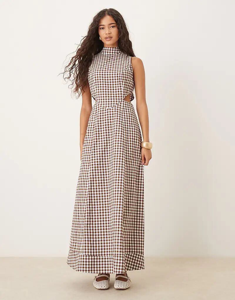 Платье мидакси ASOS DESIGN с высоким воротом и вырезом на талии в шоколадную клетку в клетку
Платье мидакси ASOS DESIGN с высоким воротом и вырезом на талии в шоколадную клетку в клетку