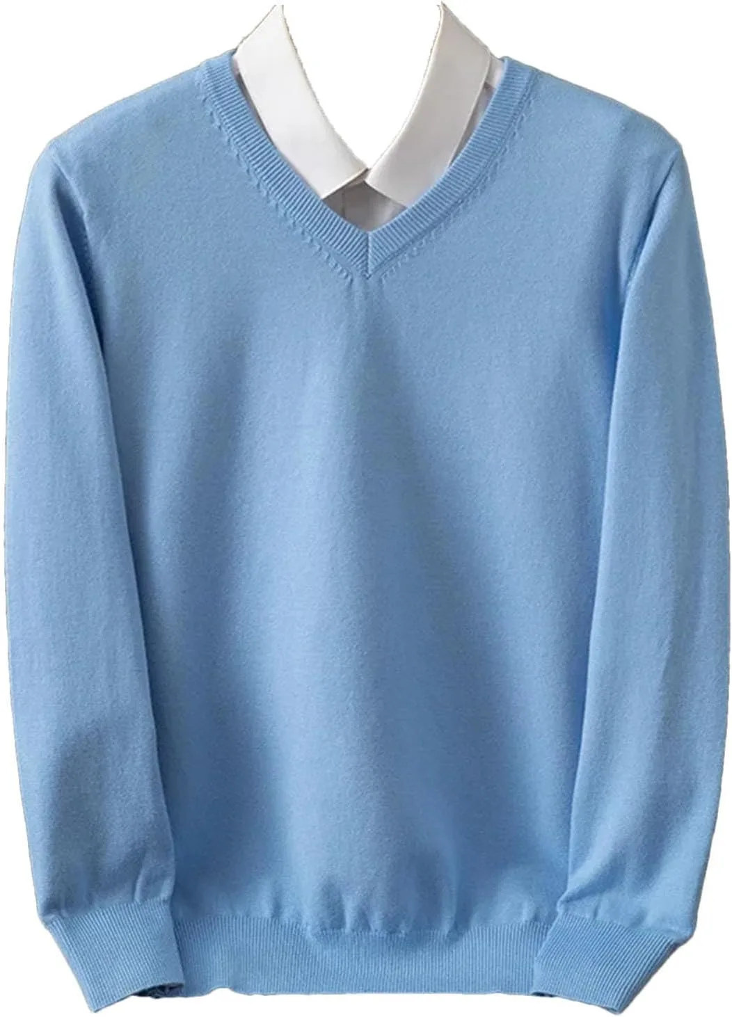 Мужской толстый кашемировый свитер с V-образным вырезом
Мужской толстый кашемировый свитер с V-образным вырезом