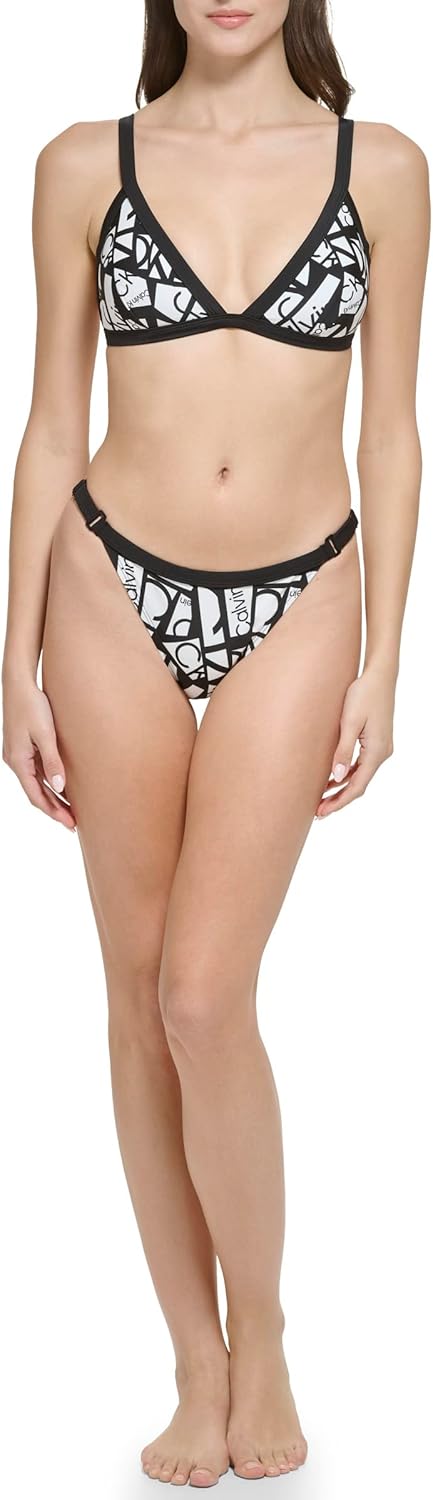 Женский комплект бикини Calvin Klein с заниженной талией и треугольными чашечками и логотипом, Black/Soft White
Женский комплект бикини Calvin Klein с заниженной талией и треугольными чашечками и логотипом, Black/Soft White
