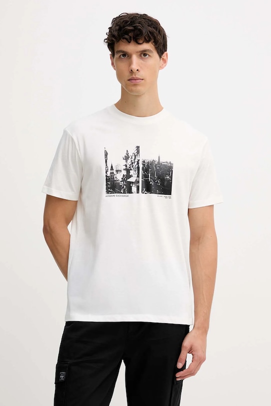 Хлопковая футболка Armani Exchange, белый
Хлопковая футболка Armani Exchange, белый