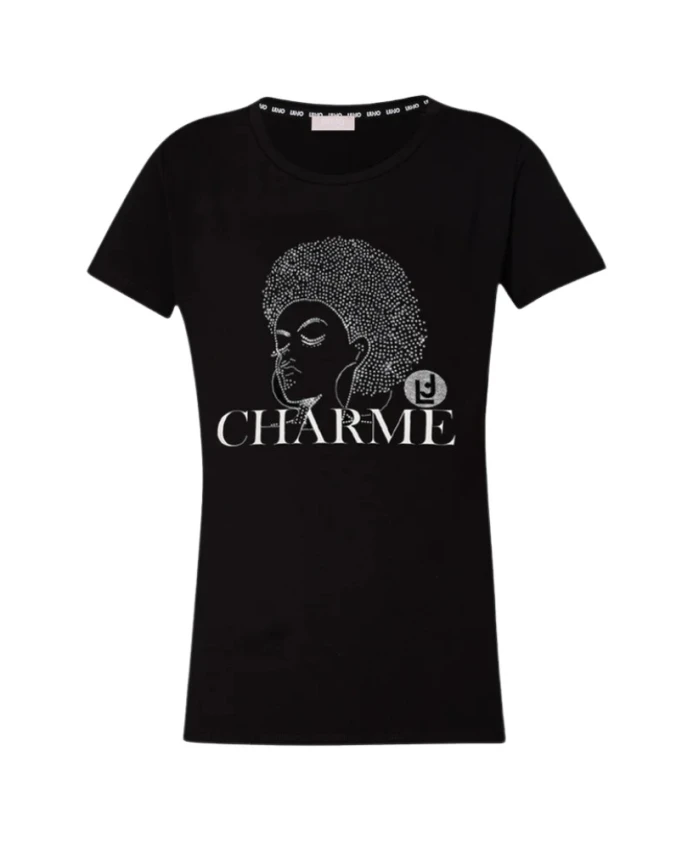 Простая футболка с круглым вырезом и графическим принтом. Liu Jo, черный
Простая футболка с круглым вырезом и графическим принтом. Liu Jo, черный