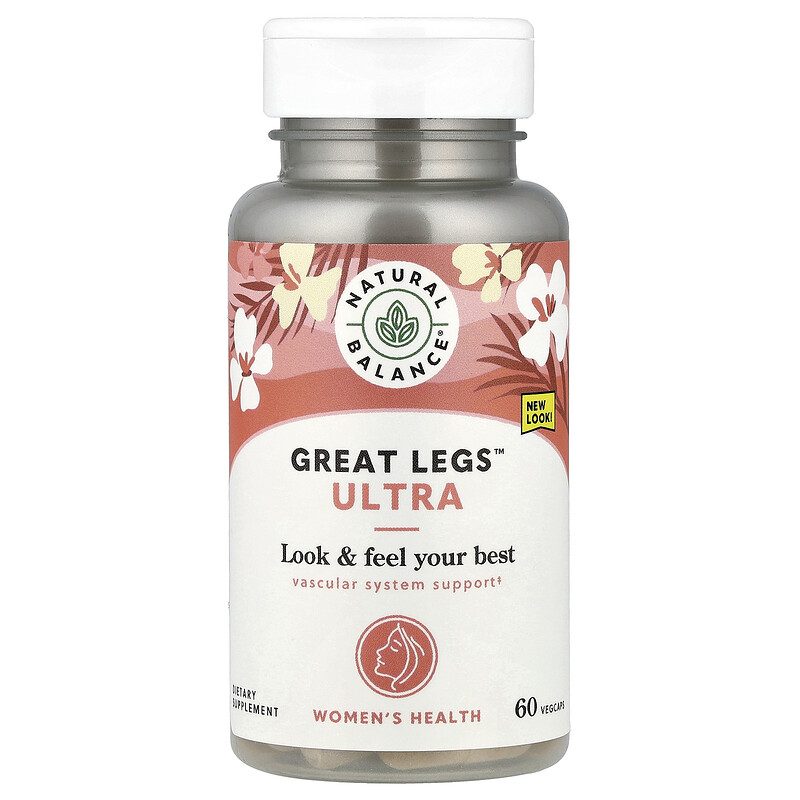 Natural Balance, Women's Health, Great Legs Ultra, 60 растительных капсул
Natural Balance, Women's Health, Great Legs Ultra, 60 растительных капсул