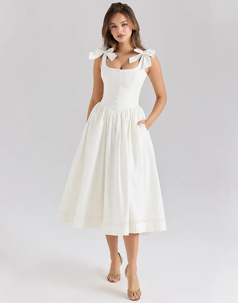 Платье миди с бантом из эластичного хлопка House of CB Lillia белого цвета
Платье миди с бантом из эластичного хлопка House of CB Lillia белого цвета