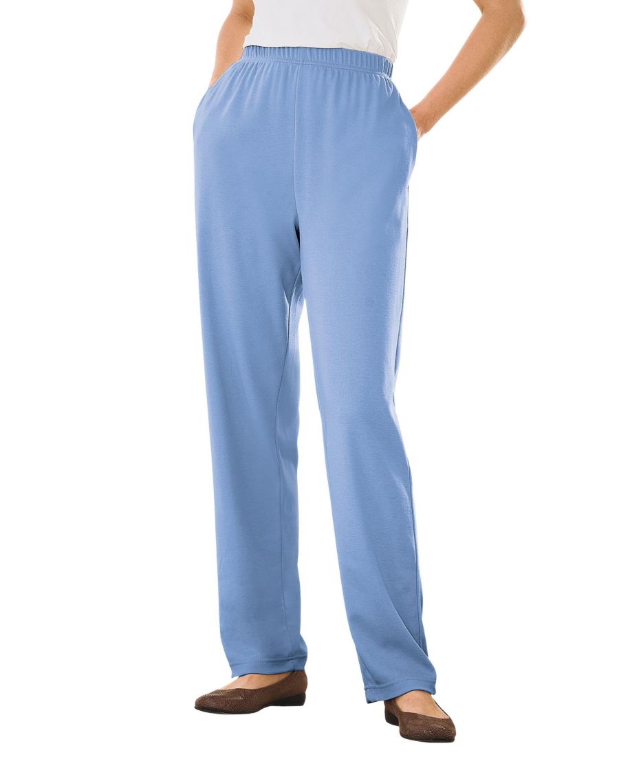 Брюки прямого кроя из трикотажа больших размеров, которые можно надевать в течение 7 дней Woman Within, French blue
Брюки прямого кроя из трикотажа больших размеров, которые можно надевать в течение 7 дней Woman Within, French blue