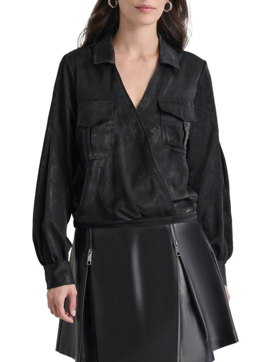 Рубашка с длинными рукавами и карманами-карго DKNY, черный
Рубашка с длинными рукавами и карманами-карго DKNY, черный