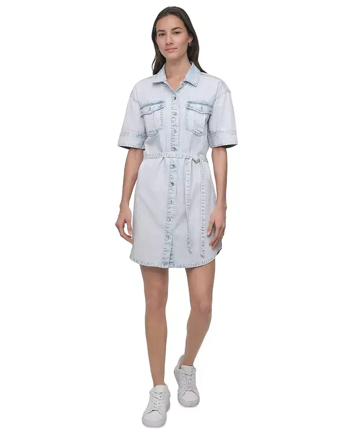 Женская джинсовая рубашка-платье с поясом Self Belted DKNY Jeans, синий
Женская джинсовая рубашка-платье с поясом Self Belted DKNY Jeans, синий