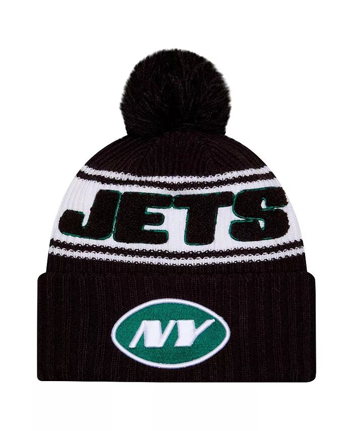 Мужская черная вязаная шапка New York Jets 2024 Sideline с манжетами и помпоном New Era
Мужская черная вязаная шапка New York Jets 2024 Sideline с манжетами и помпоном New Era