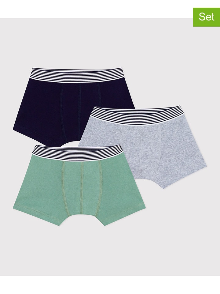 PETIT BATEAU Комплект из 3 штук: боксерские шорты зеленого, серого и черного цвета
PETIT BATEAU Комплект из 3 штук: боксерские шорты зеленого, серого и черного цвета