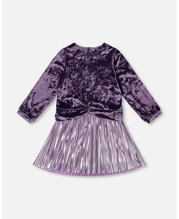 Платье для девочек-малышей с длинными рукавами из велюра и джерси, цвет фиолетовый-серый - Малыш|Ребёнок Deux par Deux
Платье для девочек-малышей с длинными рукавами из велюра и джерси, цвет фиолетовый-серый - Малыш|Ребёнок Deux par Deux