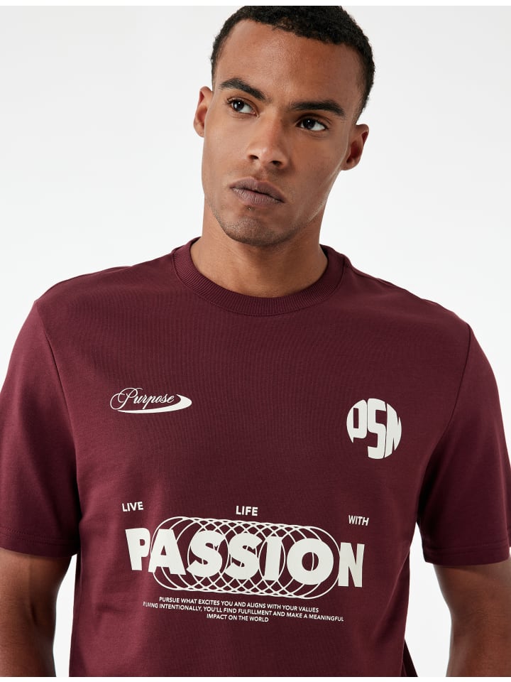 Футболка SS бордового цвета KOTON
Футболка SS бордового цвета KOTON