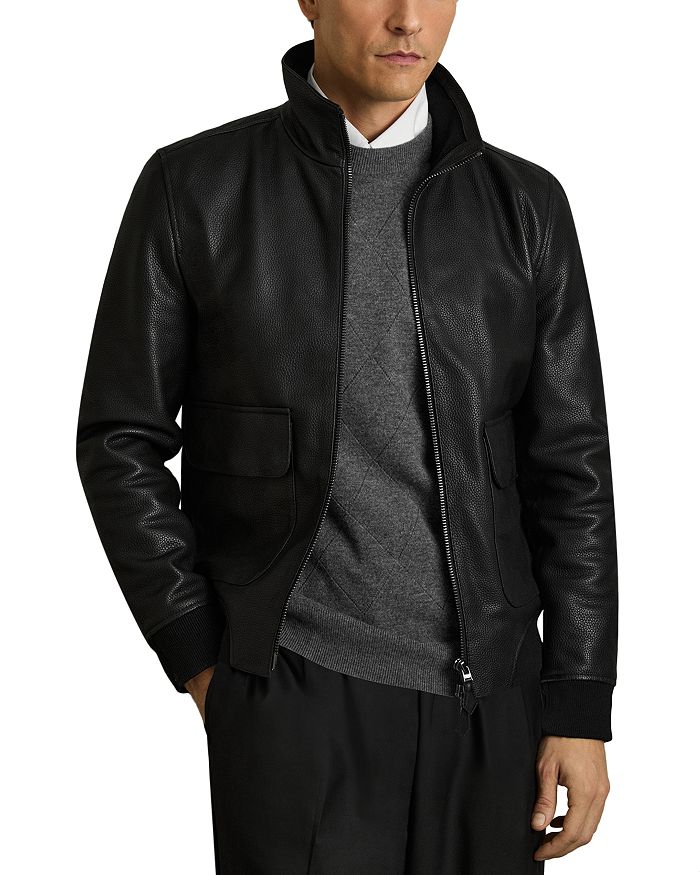 Стройная кожаная куртка Reed с эффектом галечной кожи REISS, черный
Стройная кожаная куртка Reed с эффектом галечной кожи REISS, черный