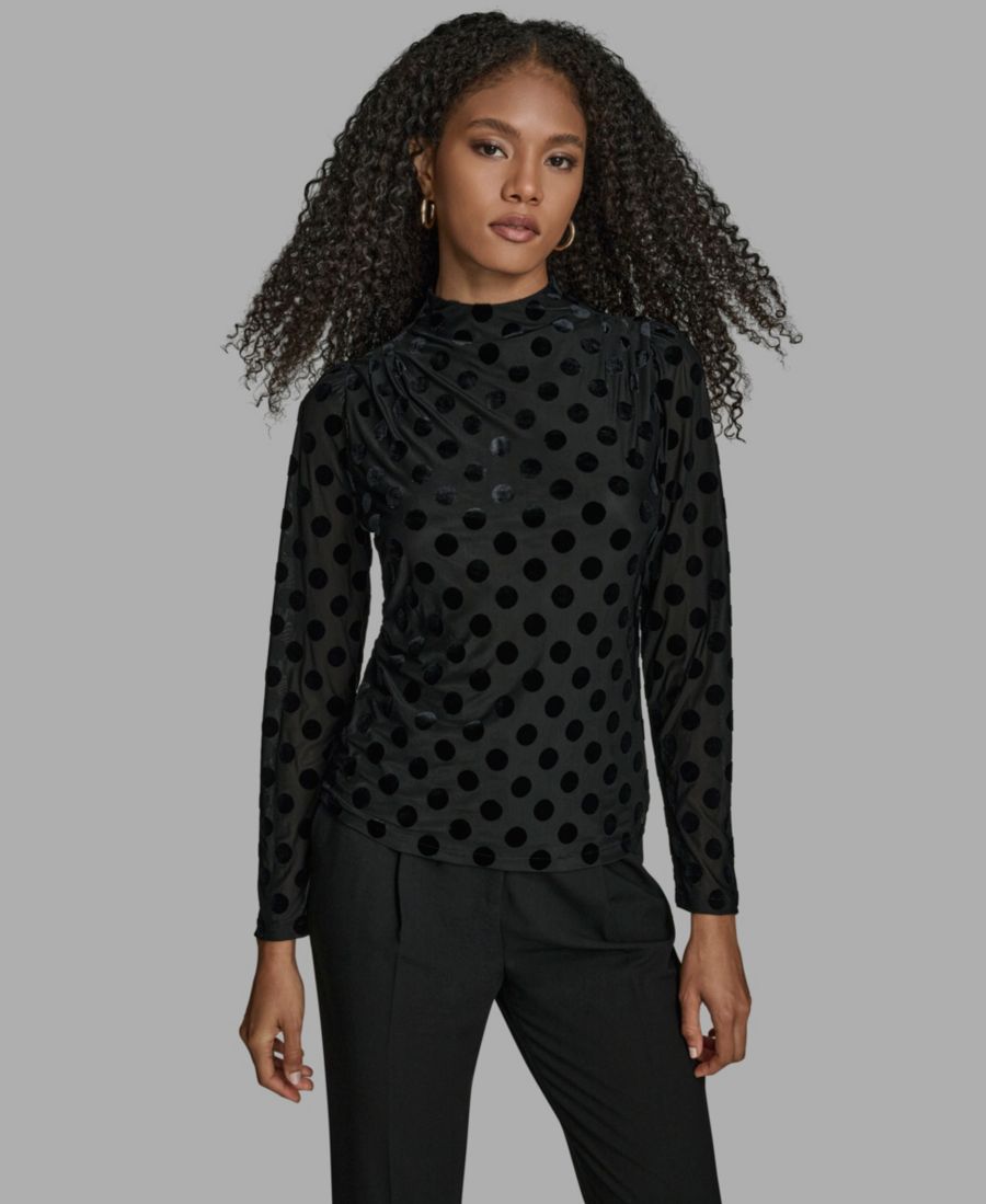 Женская блузка с длинными рукавами и принтом в горошек BCBG, Black
Женская блузка с длинными рукавами и принтом в горошек BCBG, Black