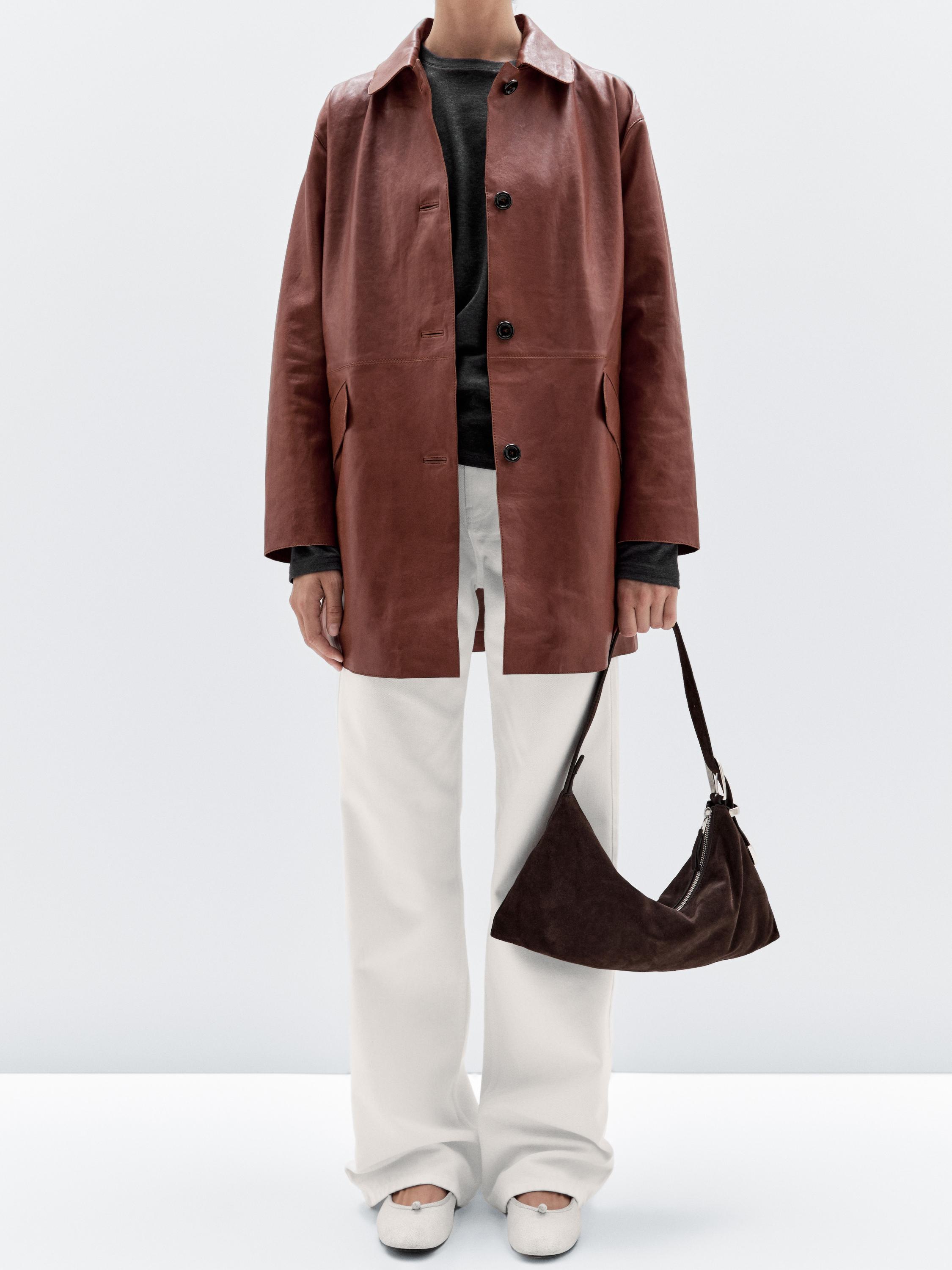 Сумка среднего размера из замши Massimo Dutti, коричневый
Сумка среднего размера из замши Massimo Dutti, коричневый