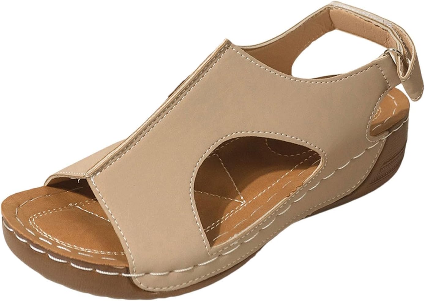 Женские сандалии на танкетке с открытым носком, ортопедические сандалии для ходьбы, эспадрильи с платформой, повседневные сандалии с пряжкой на щиколотке, удобные летние туфли для нарядного образа Generic, бежевый
Женские сандалии на танкетке с открытым носком, ортопедические сандалии для ходьбы, эспадрильи с платформой, повседневные сандалии с пряжкой на щиколотке, удобные летние туфли для нарядного образа Generic, бежевый
