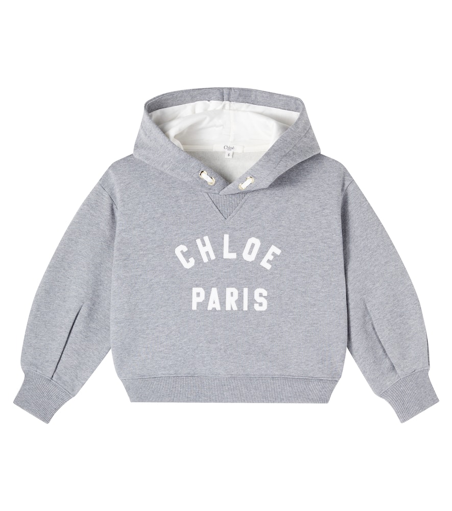 Логотип хлопковый худи из флиса Chloé Kids, Gris
Логотип хлопковый худи из флиса Chloé Kids, Gris