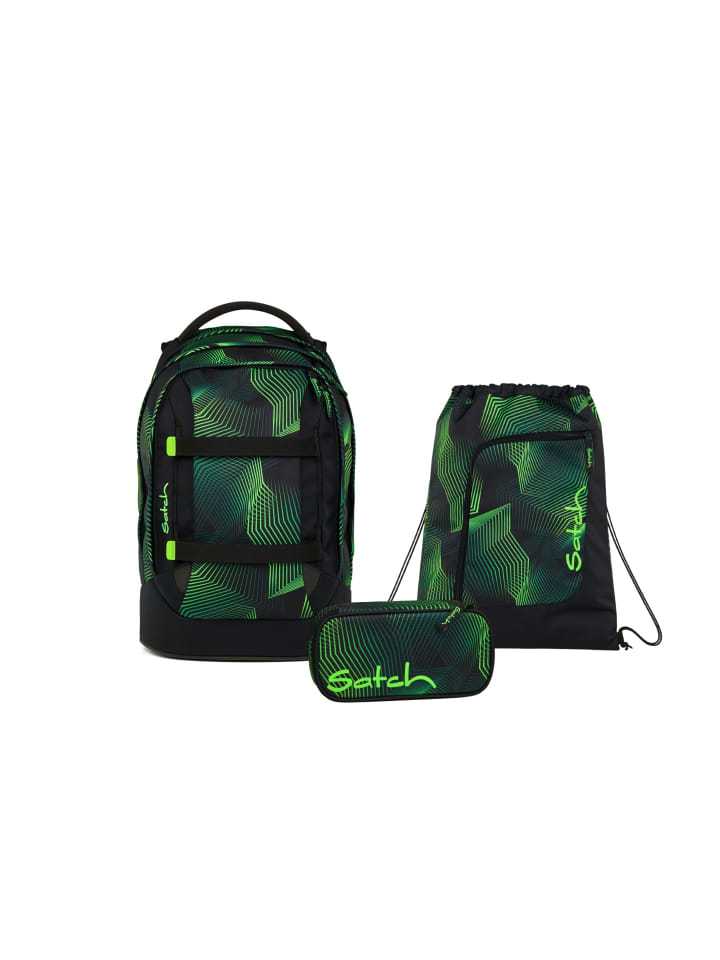 Satch Набор школьных рюкзаков PACK Seismic Green, 3 предмета, зелено-черный
Satch Набор школьных рюкзаков PACK Seismic Green, 3 предмета, зелено-черный