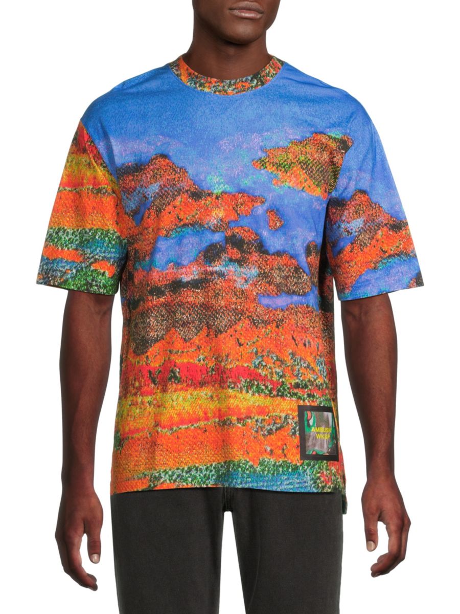 Футболка из хлопка с принтом Ambush, синий мульти
Футболка из хлопка с принтом Ambush, синий мульти